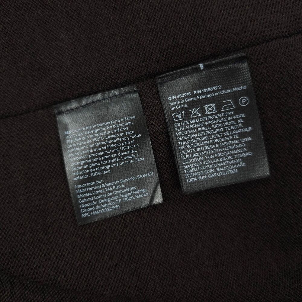 NWT H&M Premium 100% Merino Wool Mock Turtleneck Sweater Minimal Quiet Luxury - Picture 8 of 8